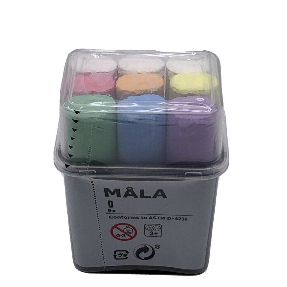 IKEA Mala Chalk Mixed Colors 9 Pack Sealed NEW